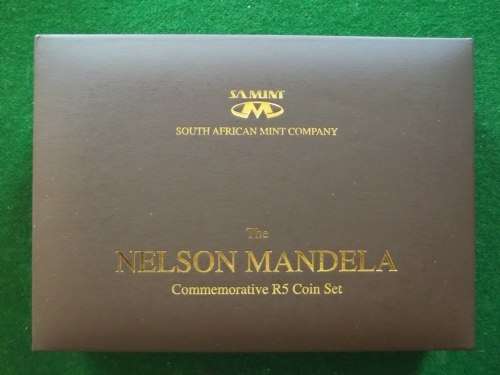 S MINT .** EMPTY BOX ** MANDELA COMMEMORATIVE COIN SET (BROWN)
