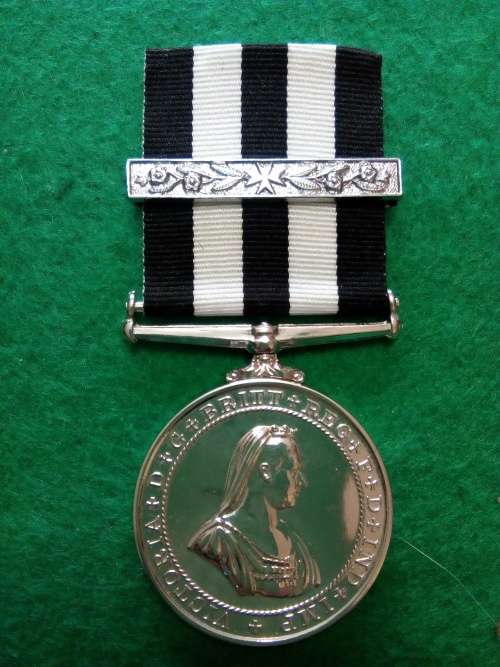 SAINT JOHNS SERVICE MEDAL WITH BAR .. FULL SIZE .. NAMED