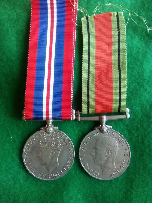FULL SIZE 1939/45 WAR AND DEFENCE MEDALS .... FOURIE