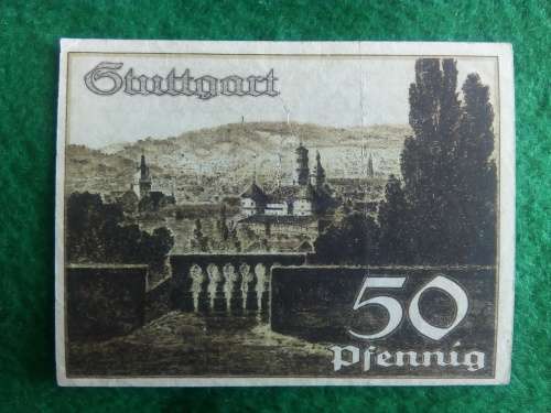 GERMANY .. NOTGELD ..  50 PFENNIG.. 1921 ... STUTTGARD