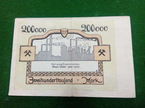 GERMANY .. NOTGELD .. 200 000 MARK .. DUISBURG 1923