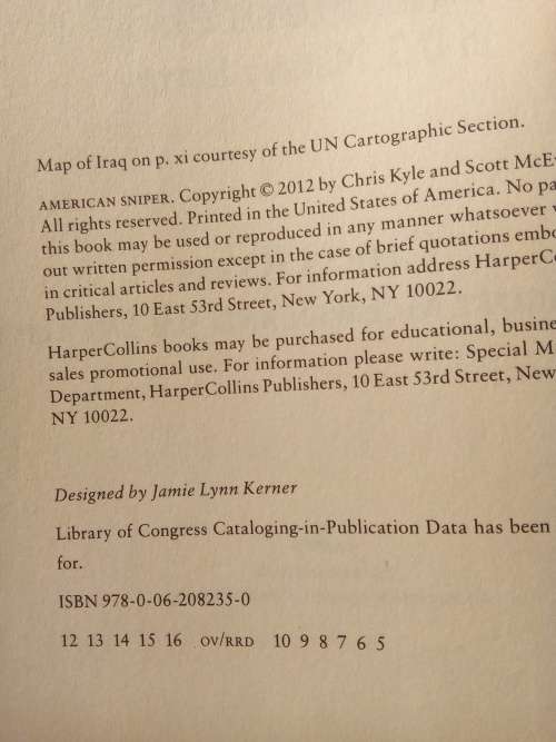 AMERICAN SNILER .. CHRIS KYLE .. HARDCOVER