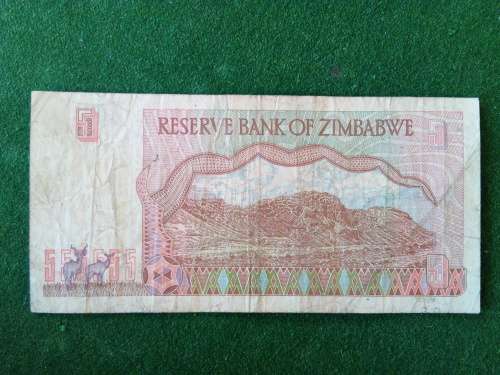 ZIMBABWE 5 DOLLARS .. FAIR CIRCULATED