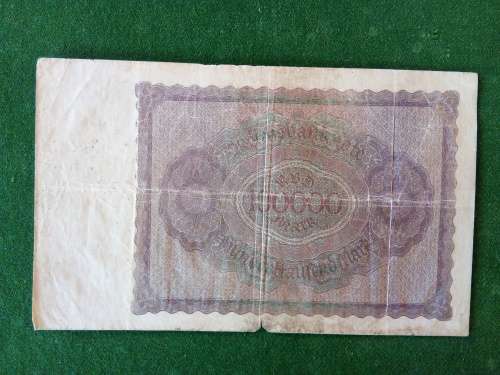 GERMANY 100 000 MARK 1923 .. FAIR CIRCULATED (EDGE DAMAGE)