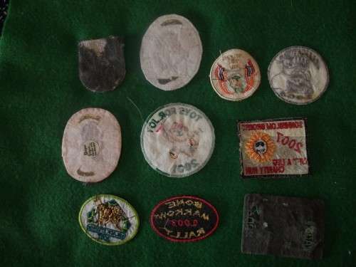 LOT OF 10 MOTORCYCLE BIKER RALLY BADGES