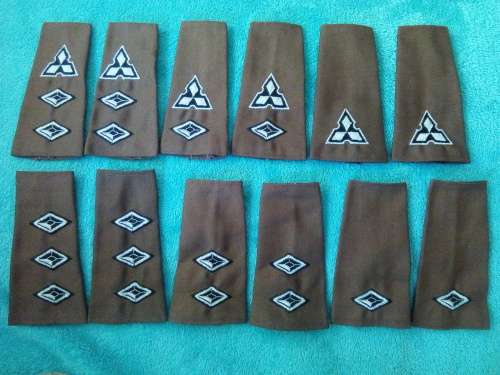 SADF / SWATF OFFICERS RANK SLIP ON LOT ..  2Lt to Col.