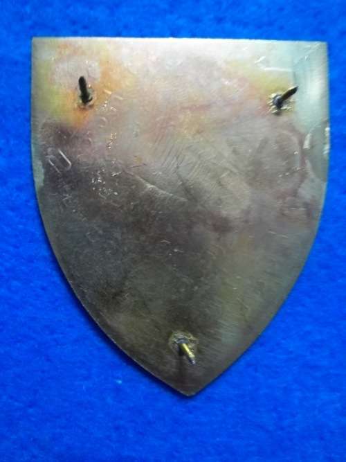 SADF .. EASTERN CAPE COMMAND METAL SHOULDER FLASH (YELLOW) .. ALL PINS INTACT