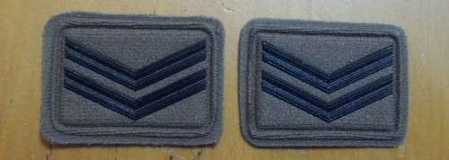 SADF - CPL COLLAR RANK PAIR - IRON ON UNUSED