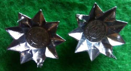 SADF - 9 POINTED STAR MAJOR RANK PIPS PAIR (INTERIM UNIFORM) - PINS INTACT