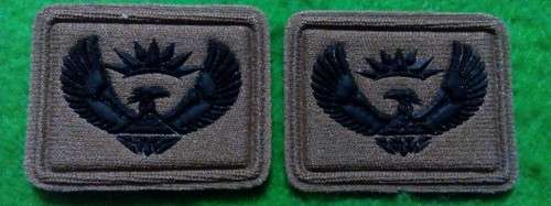 UNUSED - SANDF MAJOR COLLAR RANK PAIR - IRON ON