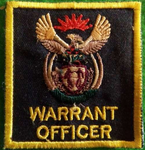 UNKNOWN WARRANT OFFICER EMBROIDERED BADGE 6 X 6.8 CM