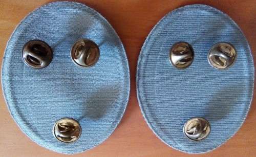 USED  - SANDF - (SOLDIER 2000 PINS TYPE) WO2 COLLAR RANK PAIR - USED