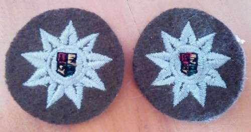 SADF - 9POINT STARS (SEW ON) FOR SSGT RANK SLEEVES - LAST NUTRIA DRESS