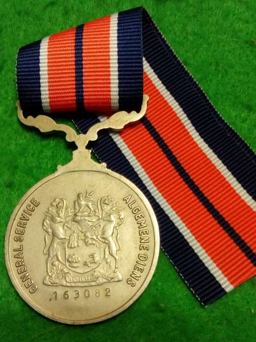 SADF - GENERAL SERVICE MEDAL -  REAR NUMBERED