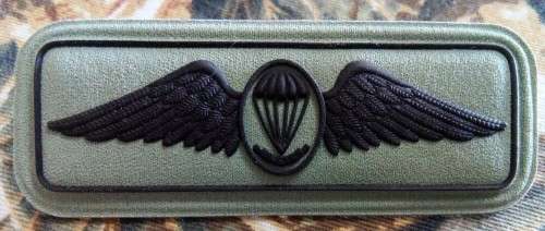 SOUTH AFRICA - FREEFALL INSTR - RUBBERISED - GLUE STAINS ON REAR - PINS INTACT