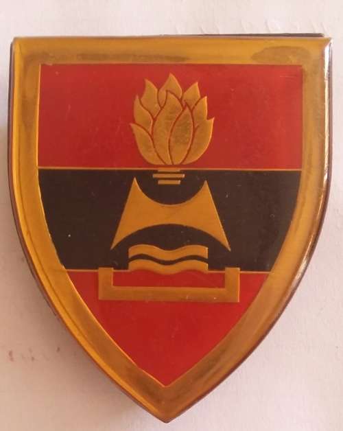 SADF - 2 FIELD ENGINEER REGIMENT METAL FLASH - PINS INTACT