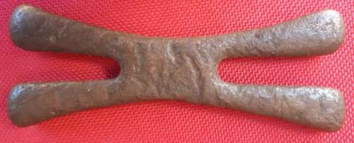 ANCIENT KATANGA BRONZE MONEY FROM THE CONGO --- 95 MM X 38 MM --- 84 GRAMS