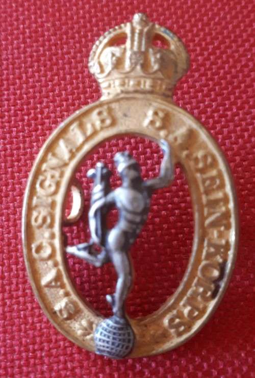 SADF - SIGNAL CORPS bi/m COLLAR BADGE