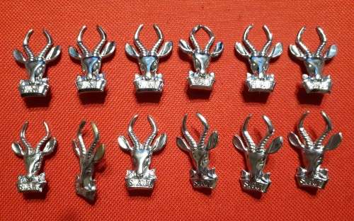SADF - LOT OF 12 X SAI COLLAR BADGES ---- ALL WITH 1 PIN MISSING