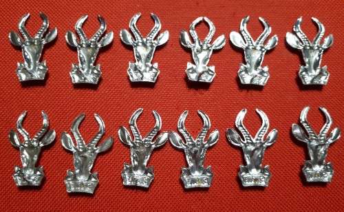 SADF - LOT OF 12 X SAI COLLAR BADGES ---- ALL WITH 1 PIN MISSING