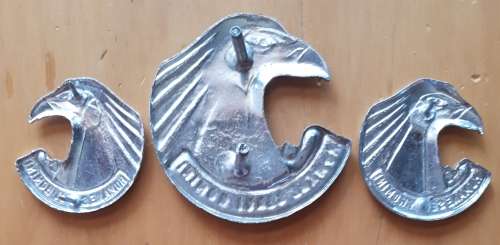SADF - PERS CORPS CAP AND COLLAR BADGE SET - PINS / SCREWS INTACT