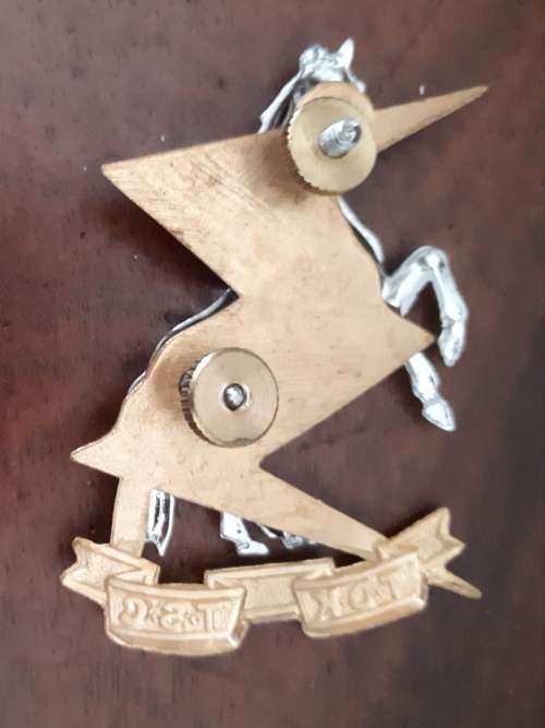 SADF - TSC (LARGE) CAP BADGE - SCREWS INTACT