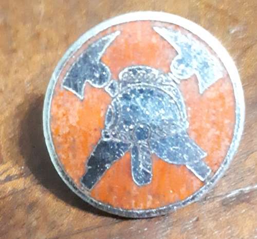 SADF -  FIREMANS BREAST BADGE