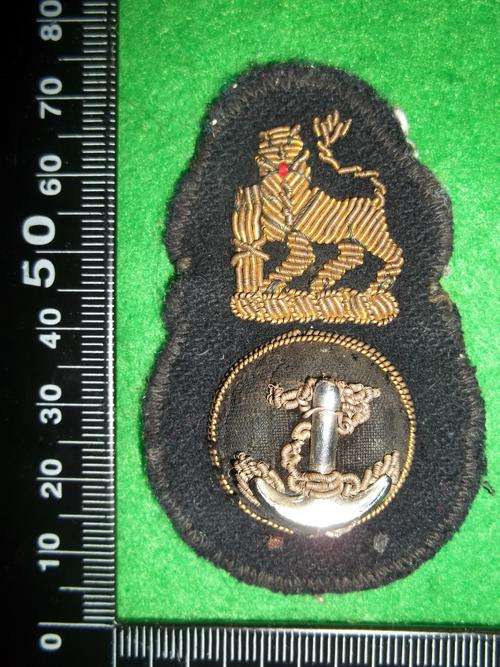 SA NAVY WELL WORN BULLION BADGE