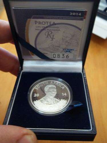 2014 Mandela "Life of a legend" proof coin.