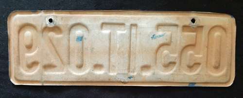 UNITED NATIONS VEHICLE NUMBER PLATE FROM AFRICAN DEPLOYMENT