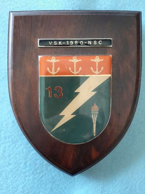 SA NAVY - VLOOT STAF KURSUS / NAVAL STAFF COURSE 1980 PLAQUE