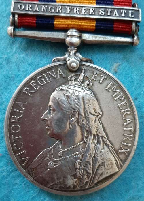 QUEEN`S SOUTH AFRICA MEDAL (QSA) 1 BAR (OFS) TO 88 CIVILLIAN WHEELER E. WASSUNG A.S.C