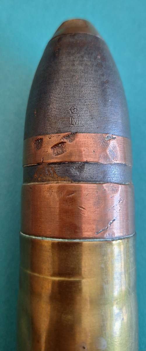 BOER WAR ERA 40 MM POM POM SHELL - TOTALLY INERT / FFE