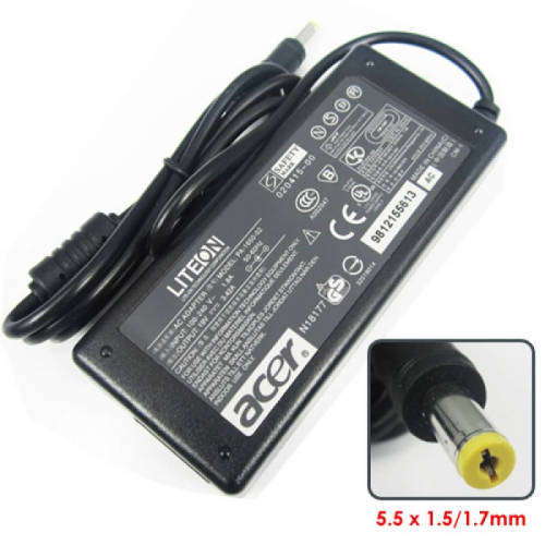 Acer Laptop Charger (AC Adapter) : 19V, 4.74A, 90W 5.5mm x 1.7mm
