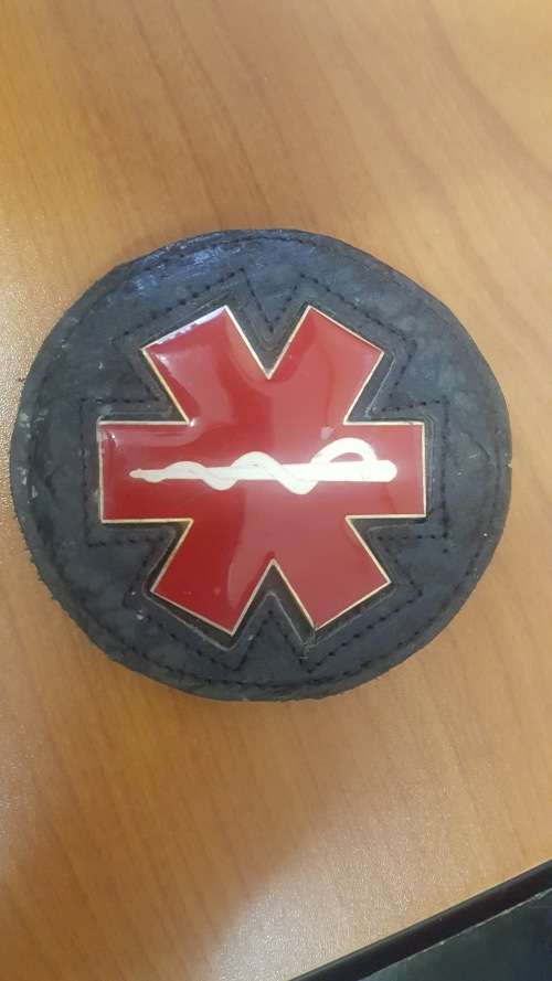 Paramedic Real Leather badge