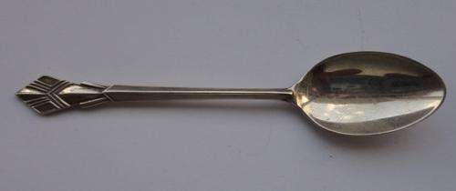 Art Deco Hallmarked Silver Small Coffee Spoon Birmingham 1922 WT 6.4gms