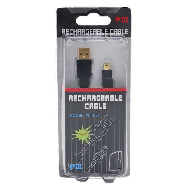 PS3 Rechargeable Cable *BLACK* (BRAND NEW) IN STOCK!