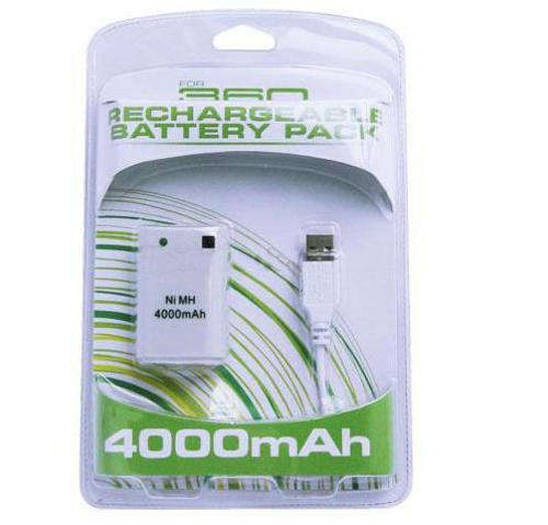 XBOX 360 Rechargeable Battery Pack Kit * White* (BRAND NEW) IN STOCK!