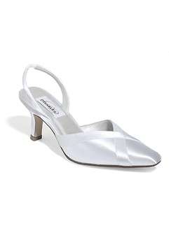 *BARGAIN* IVORY SATIN COURT SHOE - 6