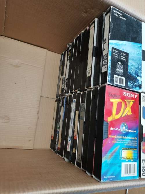 Big box of 100+ VHS tapes
