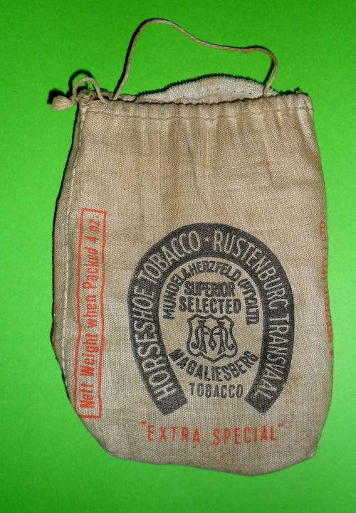 Vintage Horseshoe Tobacco Sack - WOW!