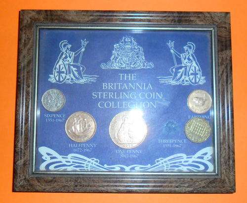 The Britannia Sterling Coin Collection - Framed with Glass
