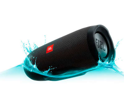 JBL Charge 3 Portable Bluetooth Speaker -  Black