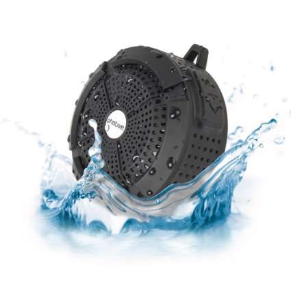 Photive Rain WaterProof Portable Bluetooth Shower speaker. Rugged Wireless Outdoor/Shower Speaker