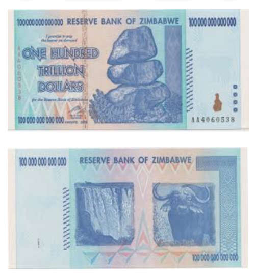 AA Series Single Note - Zimbabwe 100 Trillion Dollars