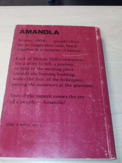 AMANDLA - A NOVEL BY MIRIAM TLALI