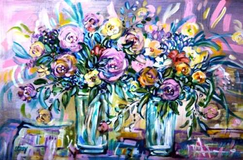 Flower Display in 2 Vases