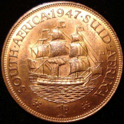 ****ULTRA RARE!!!**** 1947 GEOVI PENNY BRILLIANT UNC!! - SUPERB!!!! -  - STARTING @ R1 NO RESERVE!!!