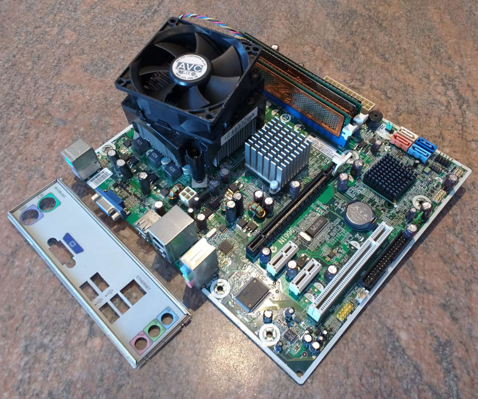 HP Socket 775 board | Pentium E2180 Dual Core 2GHz | 2GB OCZ DDR2-800 RAM | Free Courier Delivery