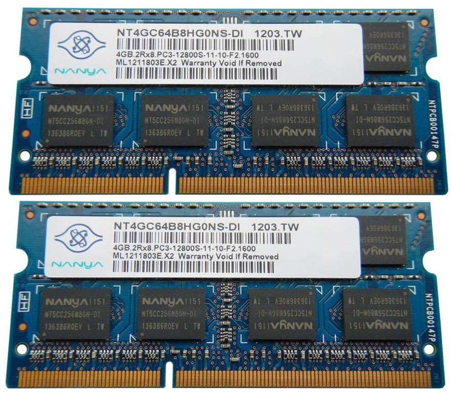 Nanya 8GB DDR3-1600 Laptop RAM Kit (2x4GB) SO-DIMM PC3-12800
